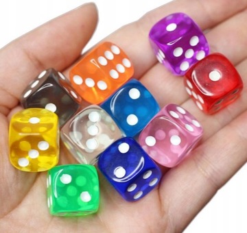 Игровые кубики, разноцветные, 5 шт.