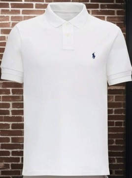 TREND U.S. Polo koszulka polo męska biała Koszula sportowa 100% bawełna L