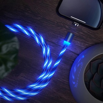 МАГНИТНЫЙ КАБЕЛЬ 3в1 ДЛЯ IPHONE MICRO USB TYPE-C 1м