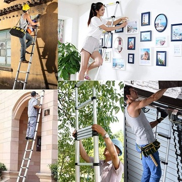 АЛЮМИНИЕВАЯ ТЕЛЕСКОПИЧЕСКАЯ ЛЕСТНИЦА 2,6М 9 СТУПЕНЕЙ 8FT5