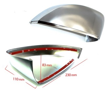 АТЛАСНЫЕ НАКЛАДКИ НА ЗЕРКАЛА AUDI A3 LIKE RS3 2013-2019 гг.