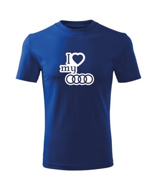 Koszulka T-shirt męska M87 AUDI A4 A3 A5 niebieska rozm 3XL