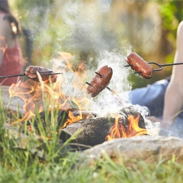 KIJE NA OGNISKO KIEŁBASĘ WIDEŁKI GRIL 100cm -10SZT