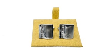 Серебряные запонки с цирконами