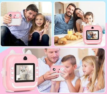 DRUKUŚ ЦИФРОВАЯ ЖК-КАМЕРА МГНОВЕННОЙ ПЕРЕДАЧИ С ПРИНТЕРОМ ДЛЯ ДЕТСКИХ ИГР 13 РОЛИКОВ