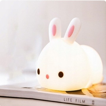 Силиконовый ночник с изображением кролика, детский светодиодный пульт дистанционного управления