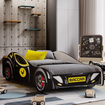 Детская кровать для мальчика Baccar Car Black Car 160x80 + матрас