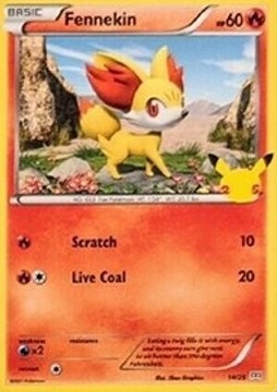 Pokemon Fennekin McDonald's 2021 non holo