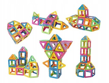 МАГНИТНЫЕ БЛОКИ 3D MAGNETIC 70 шт. Учебная панель