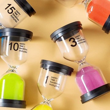 КРЕАТИВНЫЙ НАБОР «ПЕСОЧНЫЕ ЧАСЫ» 1/3/5/10/15/30 ПОДАРОЧНЫЙ НАБОР КРАСОЧНЫЙ 1-30 МИН