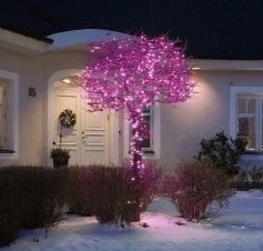 МОЩНЫЕ РОЖДЕСТВЕНСКИЕ ОГНИ 300 светодиодов розовые