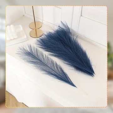 Sztuczna trawa pampasowa dekoracyjna trzcina niebieska zestaw 10szt gałązki