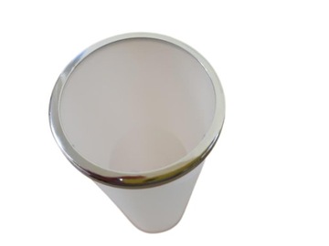 Klosz rurowy tulejka BEZBARWNY MAT z CHROMEM