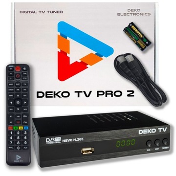 TUNER DEKODER DVB-T2 HEVC Deko TV PRO2 2USB DekoTV