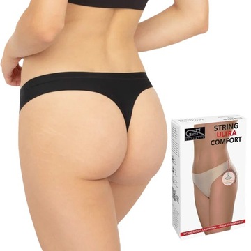GATTA STRINGI COMFORT, bezszwowe, CZARNE, M