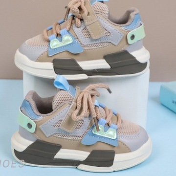 Детская спортивная обувь, легкая дышащая повседневная обувь с застежками-липучками f