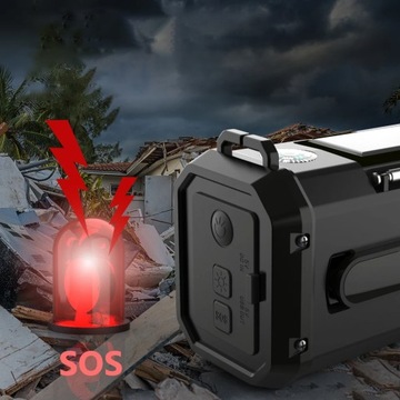 АВАРИЙНОЕ РАДИО 10000 мАч СОЛНЕЧНАЯ ПОГОДА AM FM SOS С USB-ЗАРЯДКОЙ КОМПАС