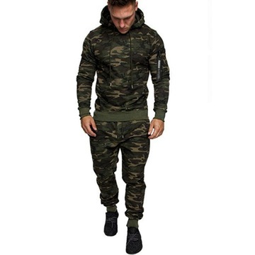 Bluza spodnie zestawy Męska wojskowa z kapturem