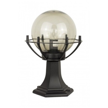 Lampa stojąca ogrodowa czarna KULE Z KOSZYKIEM 200