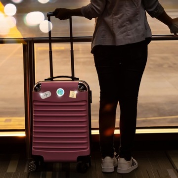 Светоотражающая наклейка в виде самолета-глобуса для багажа, чемодана, сумки, серебристая AGR