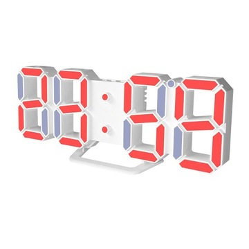 Zegar ścienny LED USB na biurko, czerwony, biały czerwony