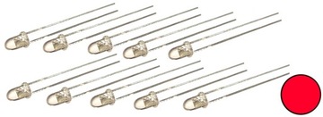 DIODA CZERWONA 3MM 12V LED WBUDOWANY REZYSTOR