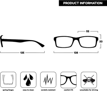 ОЧКИ OPULIZE +1,5 4 ПАКЕТА, ЧЕРНЫЕ