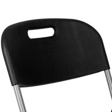 Стул складной для кейтеринга ЧЕРНЫЙ - пластик SOLID BLACK