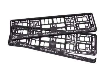 PODKŁADKA + LISTWA 3D POD TABLICE REJESTRACYJNE AUDI KROTOSKI WOLICA RAMKA