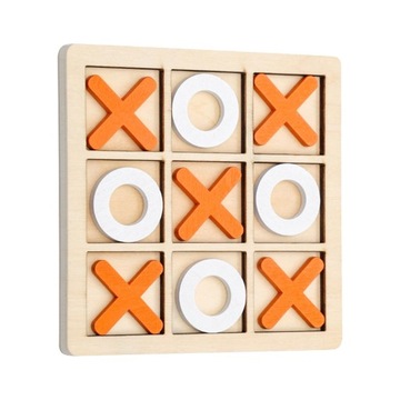 6xTic TAC Toe Деревянная настольная игра XO Шахматная настольная игра Интерактивная 4 предмета