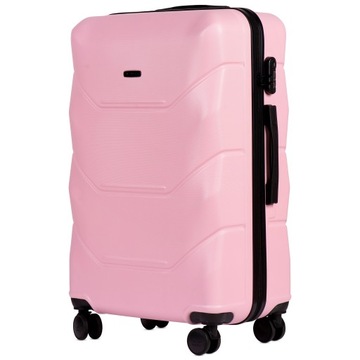 Walizka WINGS duża 148 L LIGHT PINK 97 l ABS