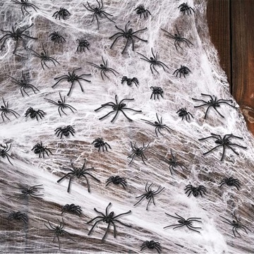 Пластиковая Игрушка Паук Шутка Черный Хэллоуин