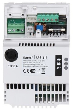 БУФЕРНЫЙ ИСТОЧНИК ПИТАНИЯ DIN SATEL APS-412 12В/4А