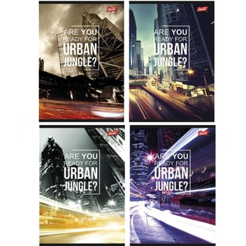 Zeszyt UNIPAP A5 60k kratka lam. URBAN JUNGLE 4szt
