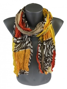 Ap 572 Szal apaszka wzorzysta - morski zielony (c)