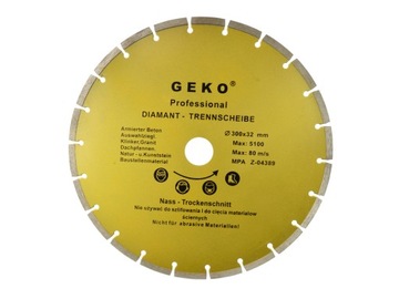 Tarcza diamentowa do cięcia betonu 300x8x32mm segment GEKO PROFIESIONAL
