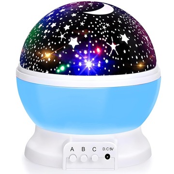 PROJEKTOR GWIAZD LAMPKA NOCNA NIEBA 2W1 OBROTOWA
