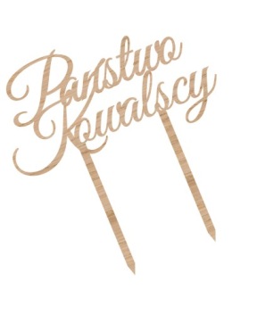 Topper TŚD-12-Nazwisko Ślub Wesele