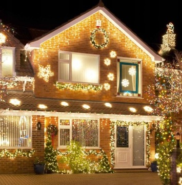 LAMPKI SOPLE 300 LED ZEWNĘTRZNE KURTYNA GIRLANDA