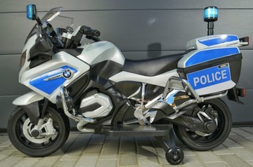 Большой мотоцикл BMW R1200 POLICE с аккумулятором, колеса EVA, до 30 кг, мощность 90 Вт.