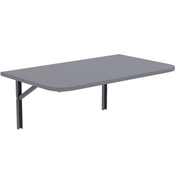 STÓŁ SKŁADANY STOLIK BLAT ROZKŁADANY 80x40 J.GRAFIT ZAOKRĄGLONY