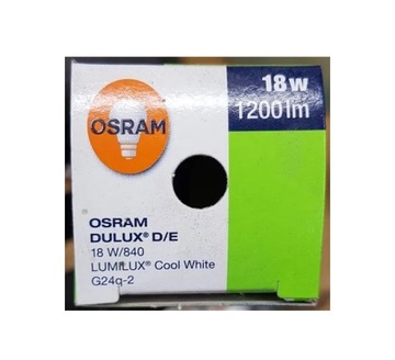 Компактная люминесцентная лампа OSRAM DULUX D/E G24q-2 18W/840