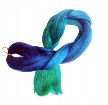 Красочные синтетические волосы Ombre для косичек