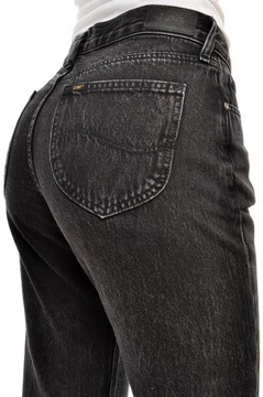 LEE spodnie HIGH grey NEW STRAIGHT _ W28 L33