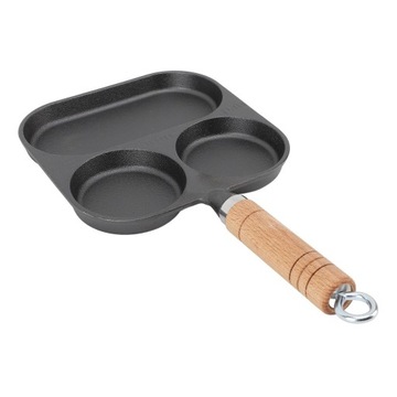 Patelnia śniadaniowa 3-sekcyjna patelnia do jajek niepowlekana OZ