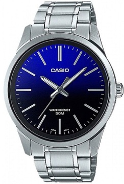 ZEGAREK MĘSKI CASIO MTP-E180D-2AVEF MODNY NIEBIESKI OMBRE STALOWY +BOX 42mm