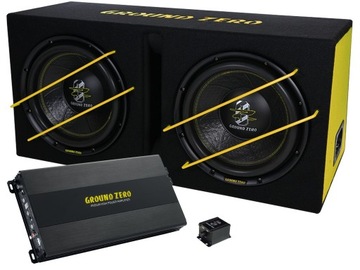 Ground Zero GZIB 2.12SPL zestaw wzmak subwoofer
