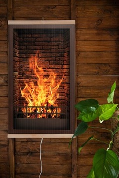 Инфракрасный обогреватель ТРИО - конструкция: КАМИН с РЕГУЛЯТОРОМ МОЩНОСТИ