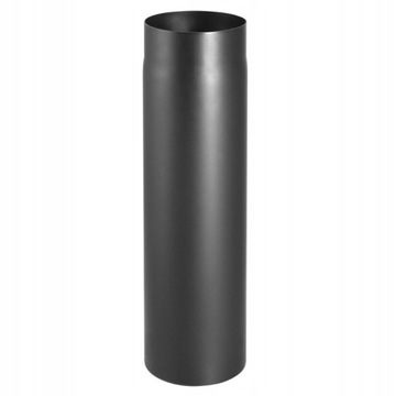Rura stalowa spalinowa dymowa czarna fi 200 mm - 1m