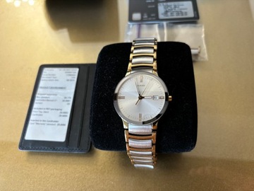 Rado Centrix 38mm Two Tone Gold Steel FULL SET MINT ORYGINALNY ZEGAREK